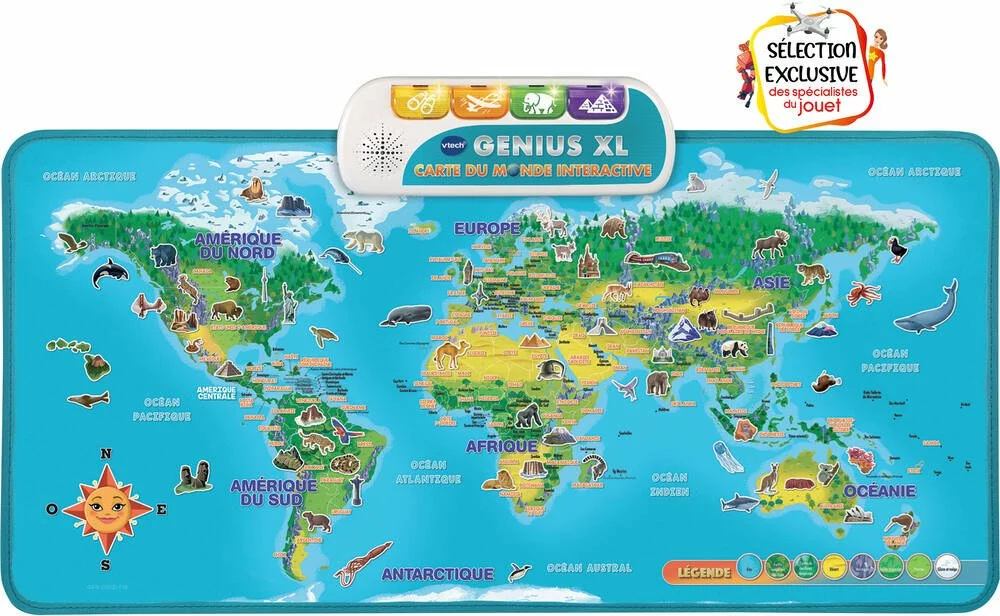 VTech GENIUX XL - CARTE DU MONDE INTERACTIVE