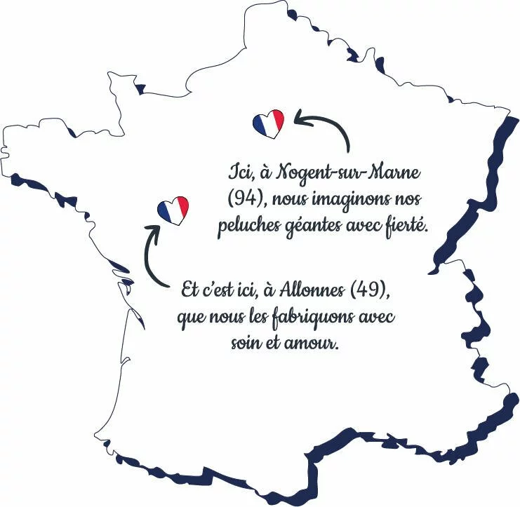 Pioupiou Et Merveilles PELUCHE GASTON OURS CHOCOLAT 60 CM - Image 4