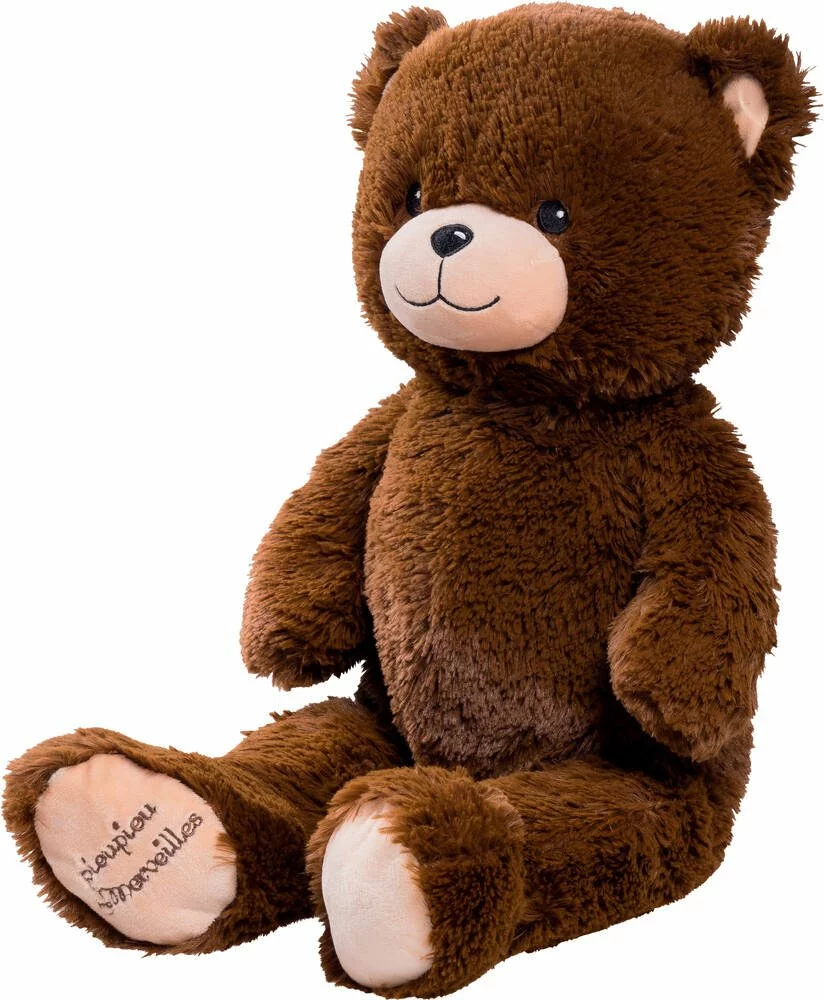 Pioupiou Et Merveilles PELUCHE GASTON OURS CHOCOLAT 60 CM