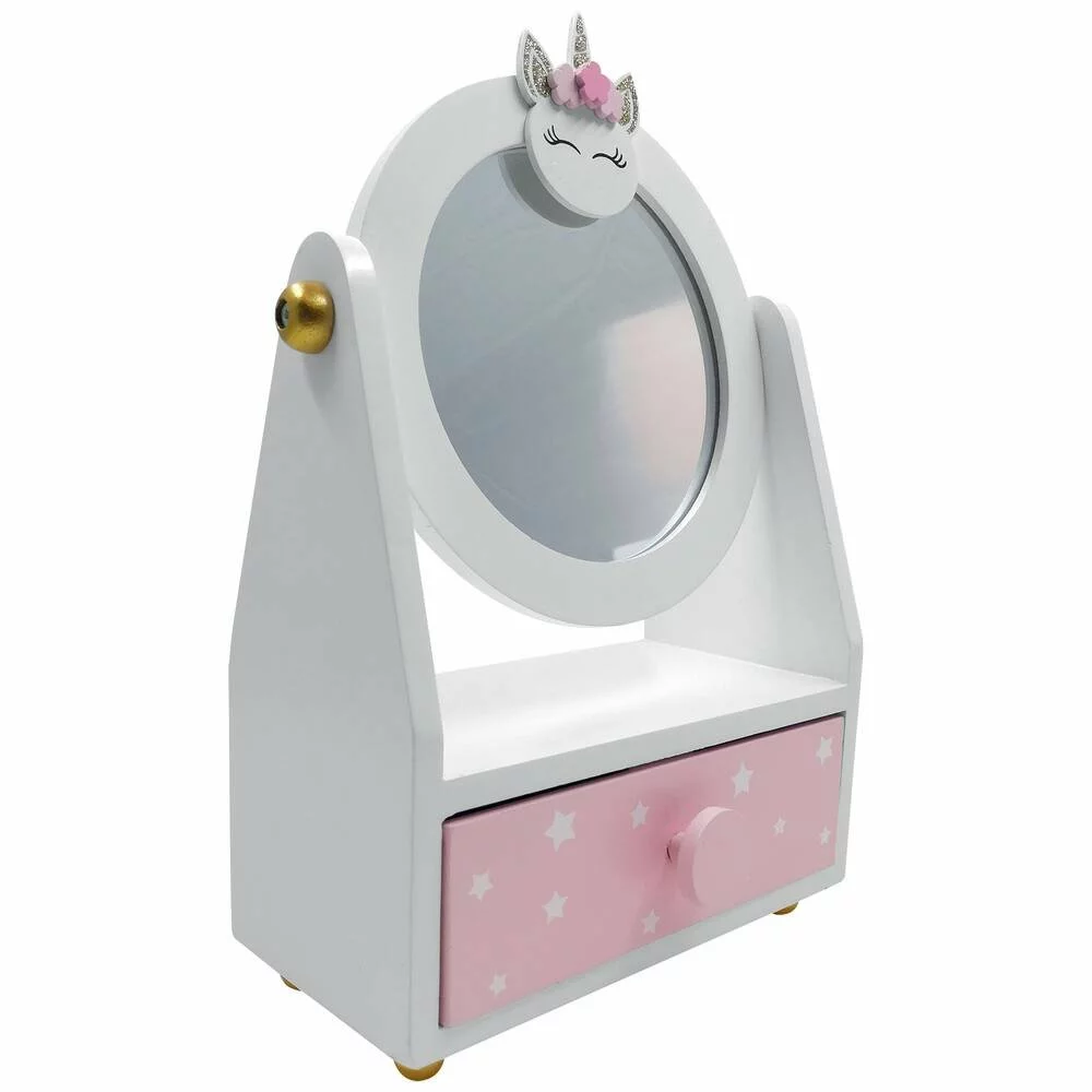 SIDJ BOITE A BIJOUX AVEC MIROIR LICORNE