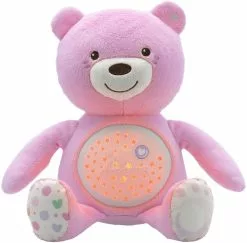 CHICCO PELUCHE OURSON PROJECTEUR BABY BEAR ROSE