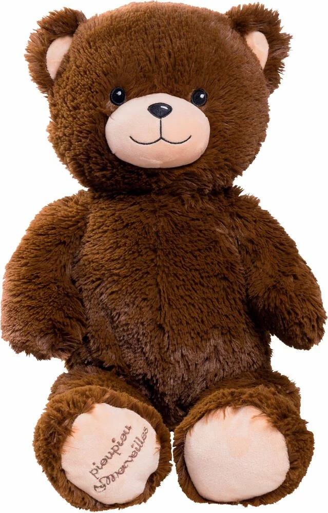 Pioupiou Et Merveilles PELUCHE GASTON OURS CHOCOLAT 60 CM - Image 2