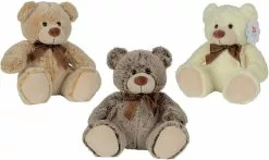 SIDJ PELUCHE OURS ASSIS AVEC NOEUD 26 CM