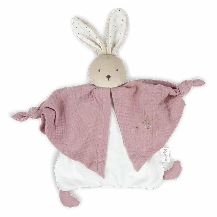 Kaloo PETIT PAS DOUDOU COTON BIO LAPINOU ROSE 20 CM
